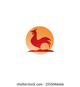 Rooster logo template icon design