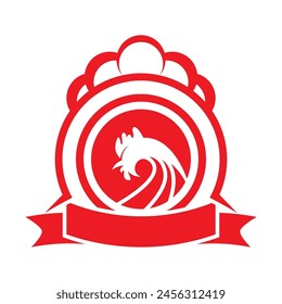 Rooster logo template icon design