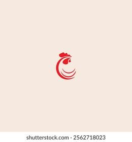 Rooster Logo Template icon flat vector design.