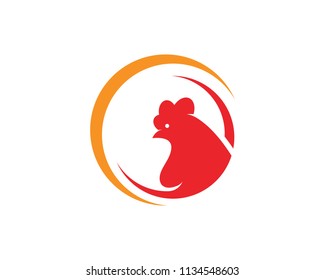 Rooster Logo Template vector icon illustration design