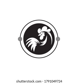 Rooster Logo Template vector icon illustration design