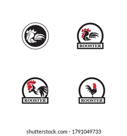Rooster Logo Template vector icon illustration design