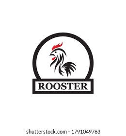 Rooster Logo Template vector icon illustration design