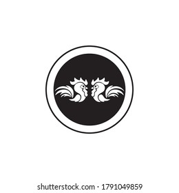 Rooster Logo Template vector icon illustration design