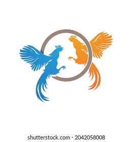 Rooster Logo Template vector icon illustration design