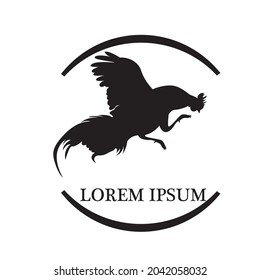 Rooster Logo Template vector icon illustration design