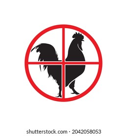 Rooster Logo Template vector icon illustration design