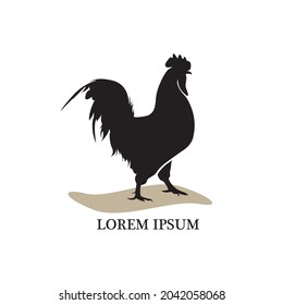 Rooster Logo Template vector icon illustration design