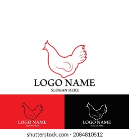 Rooster Logo Template vector icon illustration design