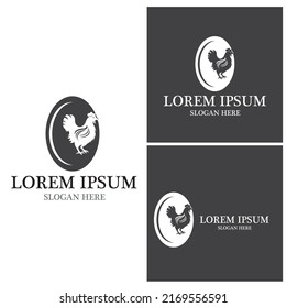 Rooster Logo Template vector icon illustration design