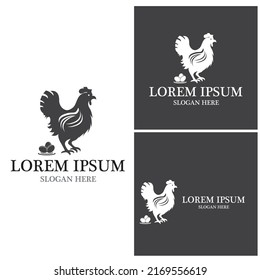 Rooster Logo Template vector icon illustration design