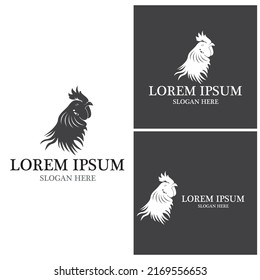 Rooster Logo Template vector icon illustration design