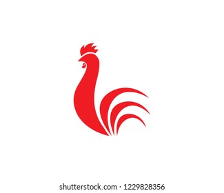 Rooster Logo Template Vector Illustration Stock Vector (Royalty Free ...