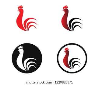 Rooster Logo Template vector illustration