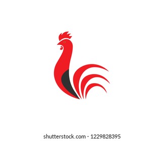 Rooster Logo Template vector illustration