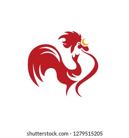 Rooster Logo Template vector illustration design