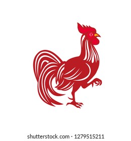 Rooster Logo Template vector illustration design