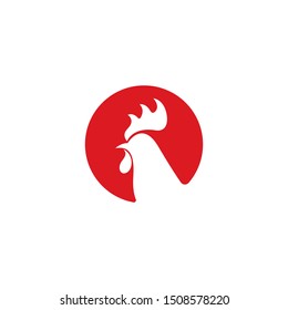 Rooster Logo Template vector illustration design