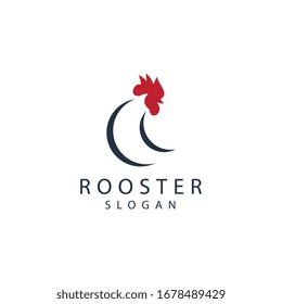 Rooster Logo template vector illustration design