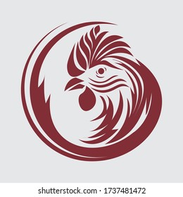 Rooster Logo Template vector. Illustration, element.