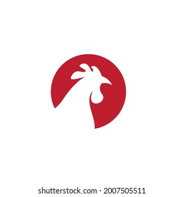 Rooster logo template vector illustration