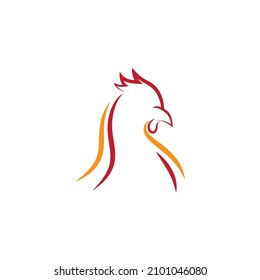 Rooster logo template vector illustration