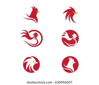 Rooster Logo Template vector illustration