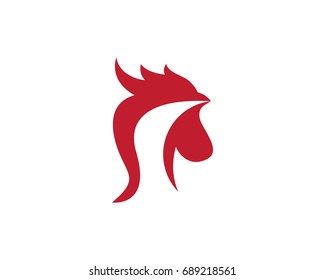 Rooster Logo Template vector illustration