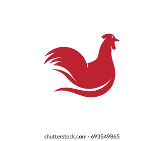 Rooster Logo Template vector illustration