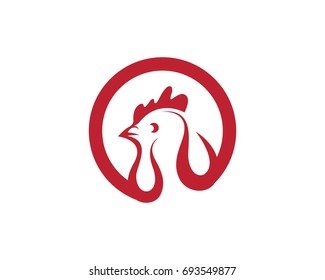 Rooster Logo Template vector illustration