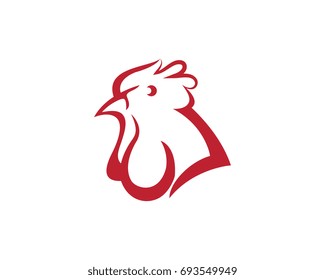 Rooster Logo Template vector illustration