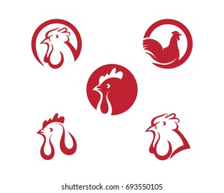 Rooster Logo Template vector illustration