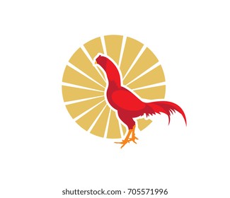 Rooster Logo Template vector illustration