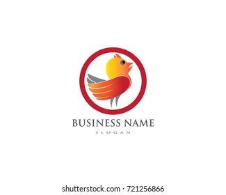 Rooster Logo Template vector illustration