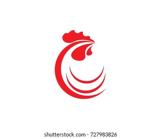 Rooster Logo Template vector illustration