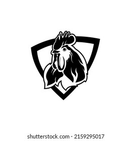 Rooster logo template,suitable for mascot logo,farm logo,icon,brand identity,etc.