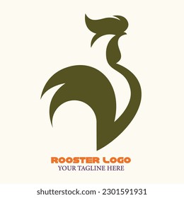 ROOSTER logo unique design by illustration