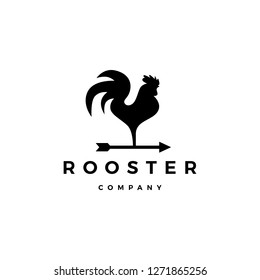 rooster logo vector arrow icon illustration