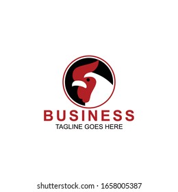Rooster logo vector design for brand name.eps10