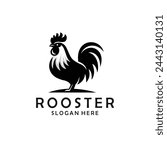Rooster logo vector. EPS 10 editable vector