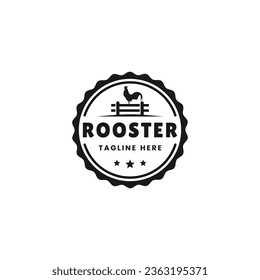 Vector de logotipo de gallo o vector de etiqueta de la granja de gallos. Mejor Logotipo de gallo para elementos de diseño de empaquetado de productos, diseño de impresión y más sobre Rooster.