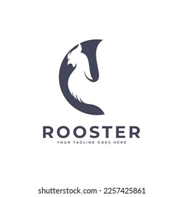 ilustración de icono vectorial del logotipo de gallo.