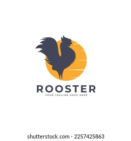 rooster logo vector  icon illustration.