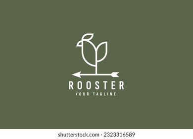 Rooster logo vector icon illustration