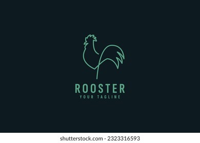 Rooster logo vector icon illustration