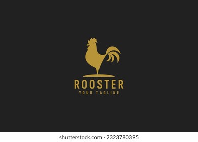 Rooster logo vector icon illustration