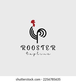 diseño de ilustración vectorial de logotipo de rooster para uso de icono de marca