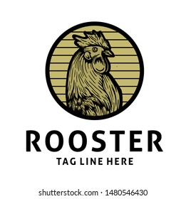 rooster logo vector illustration template