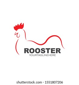 rooster logo vector illustration template design