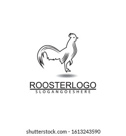 Rooster logo vector illustration template